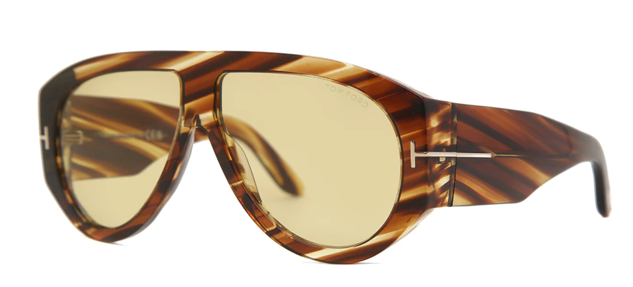 Tom Ford FT 1044 Bronson 56E Havana Brown Rectangular Men's Sunglasses