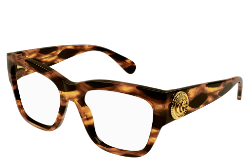 Gucci GG1410O-002 Havana Square Women Eyeglasses