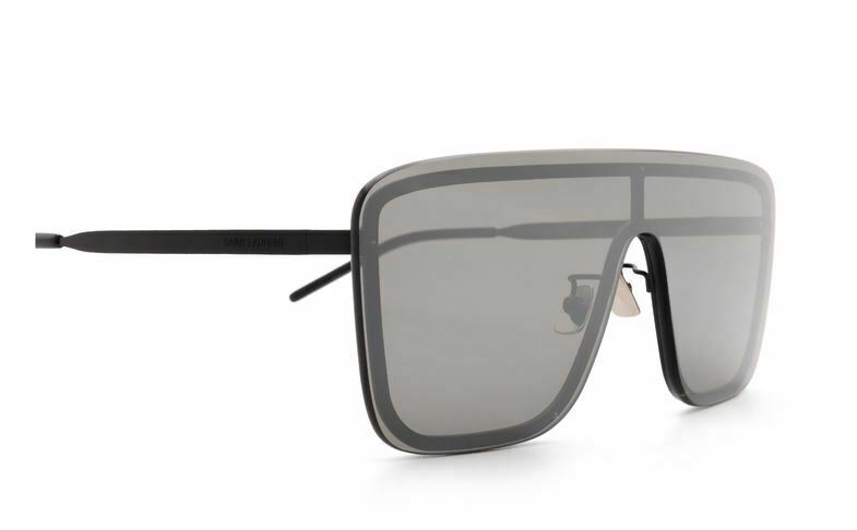 Saint Laurent SL 364 MASK 003 Black/Silver Square Men Sunglasses
