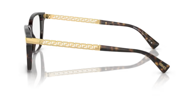 Versace 0VE3340U 108 Havana Soft Square Men's Eyeglasses
