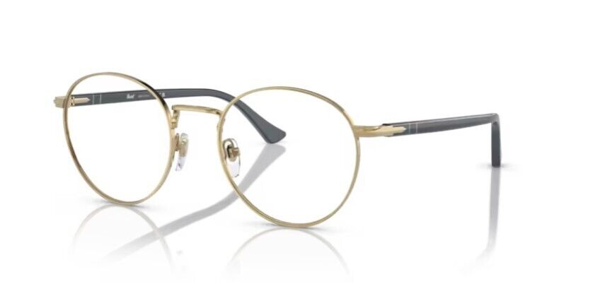 Persol 0PO1008V 515 Gold/Dusty Blue Round Unisex Eyeglasses