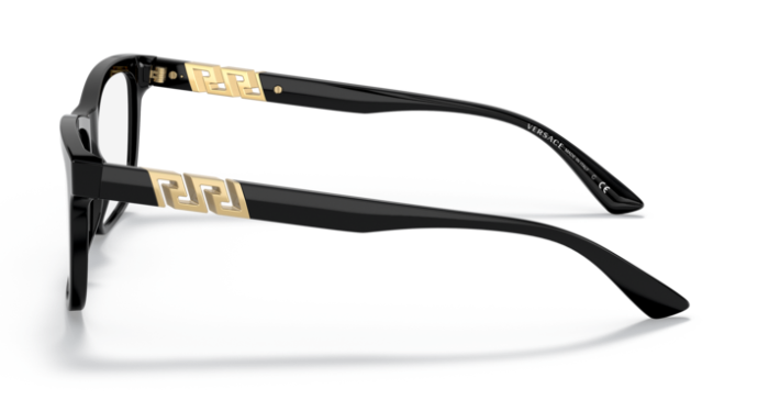 Versace 0VE3319F GB1 Black Men's Soft Square Eyeglasses