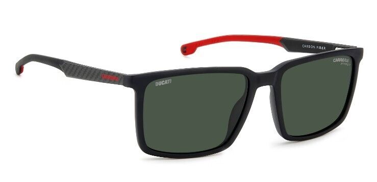Carrera CARDUC 023/S 0807 H4 Black/Black-Red Mirror Rectangular Men's Sunglasses