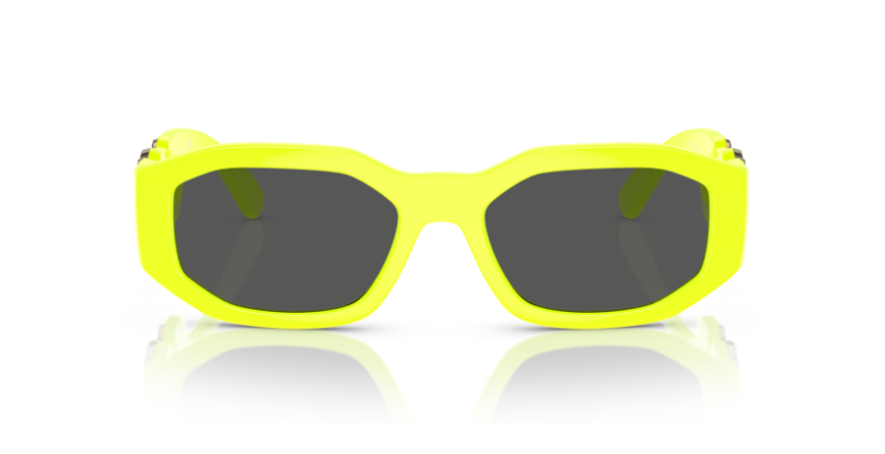 Versace 0VE4361 532187 Yellow fluo/Dark Grey 53mm Rectangular Men's Sunglasses