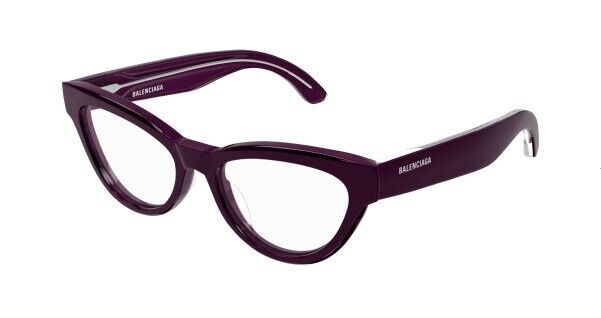 Balenciaga BB0241O 003 Violet Cat-Eye Women's Eyeglasses