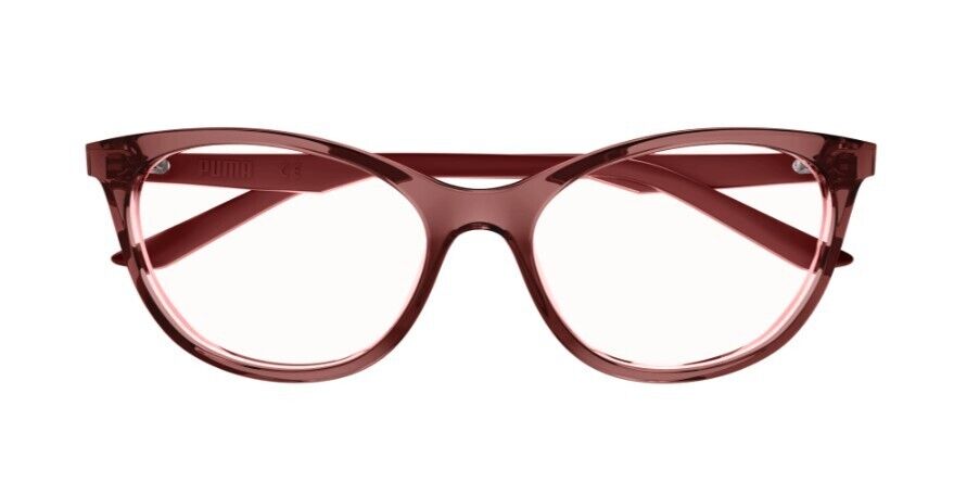 Puma PJ0062O 002 Brown-Brown Cat-Eye Full-Rim Junior Eyeglasses