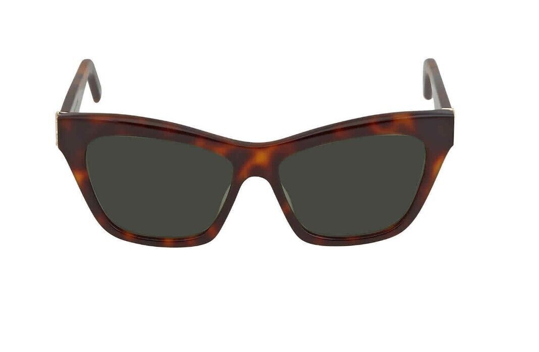Saint Laurent SL M79 002 Havana/Green Cat-Eye Women's Sunglasses