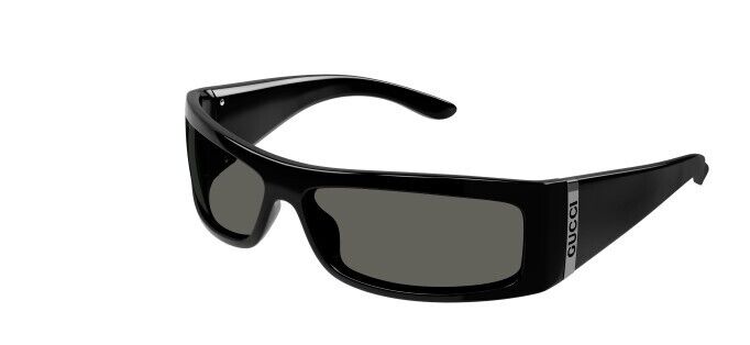 Gucci GG 1492S 007 Black/Grey Rectangular Men's Sunglasses