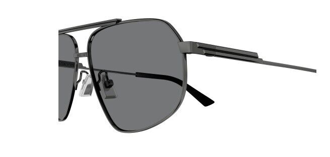 Bottega Veneta BV1194S 001 Gunmetal/Grey Caravan Unisex Sunglasses