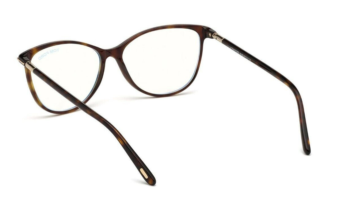 Tom Ford FT5616B 052 Shiny Classic Dark Havana Blue Block Cat-Eye Eyeglasses