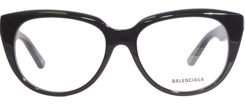 Balenciaga BB0131O 001 Black/Black Cat-Eye Full-Rim Women's Eyeglasses