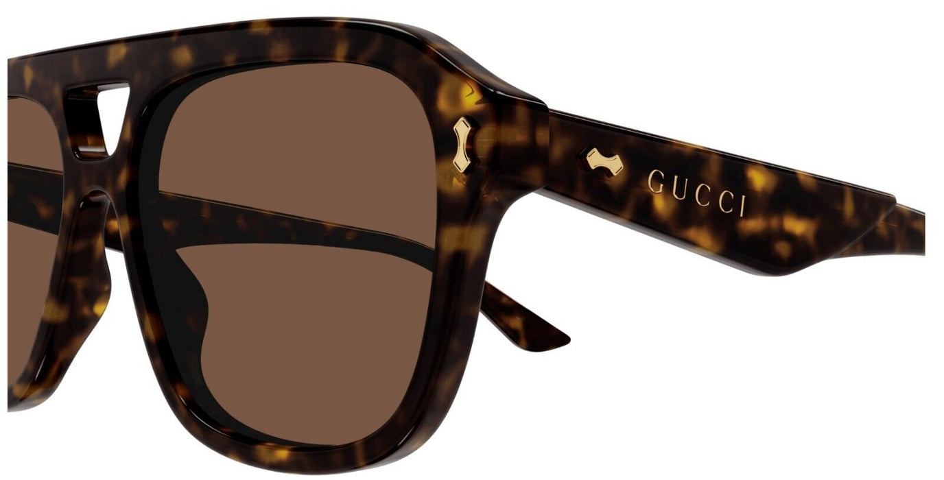 Gucci GG1263S 006 Havana/Brown Teardrop Men's Sunglasses