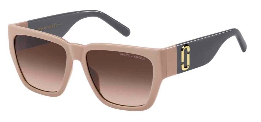 Marc Jacobs MARC-646/S 0690/HA Beige/Brown Gradient Rectangular Sunglasses