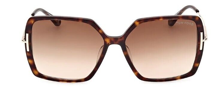 Tom Ford FT1039 Joanna 52H Shiny Dark Havana/Brown Polarized Women's Sunglasses