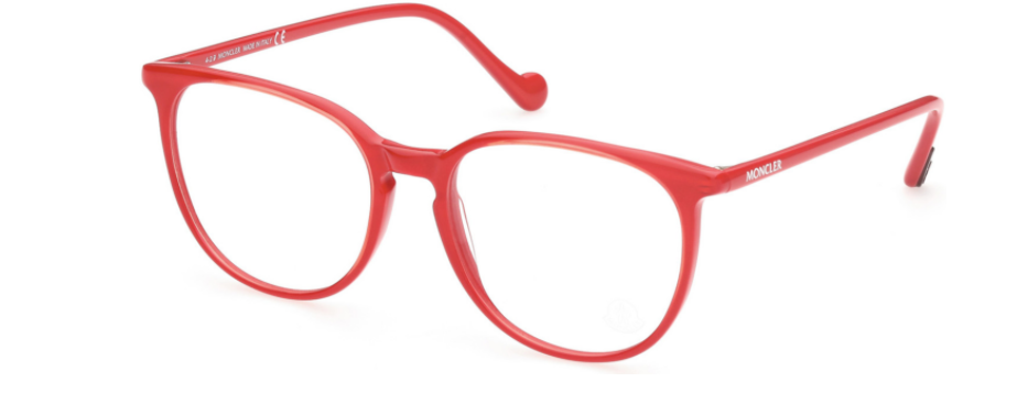 Moncler ML 5089 068 Red Round Women's Eyeglasses