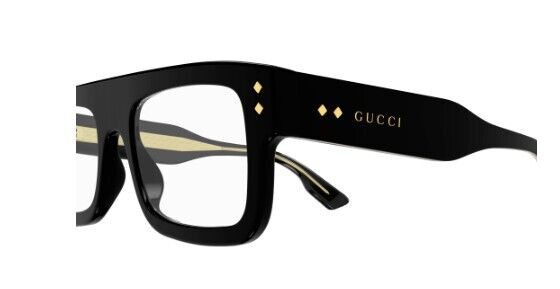 Gucci GG1085O 001 Black Rectangular Men's Eyeglasses