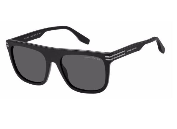 Marc Jacobs MARC-586/S 0003/IR Matte-Black/Grey Rectangle Men's Sunglasses