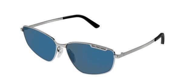 Balenciaga BB 0277S 003 Gunmetal/Blue Rectangular Men's Sunglasses