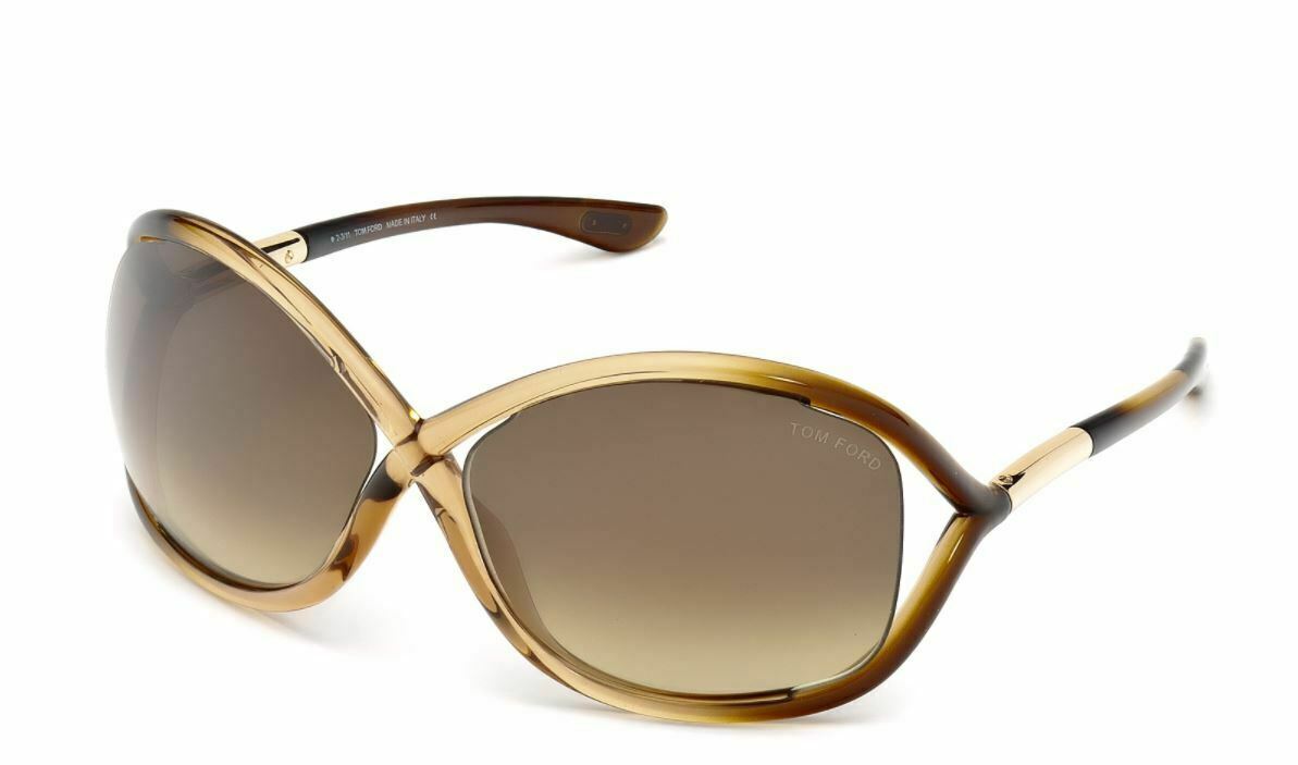New Tom Ford FT 0009 Whitney 74F Brown Shaded Sunglasses