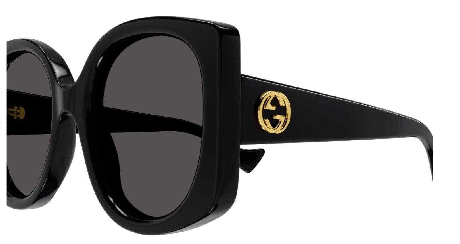 Gucci GG1257S 001 Black/Grey Oversize Women's Sunglasses