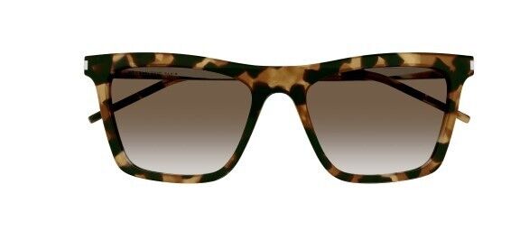Saint Laurent SL 511 004 Havana-Silver/Gradient Brown Square Women's Sunglasses