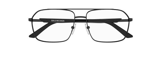Balenciaga BB0248O 003 Grey-Black Square Men's Eyeglasses