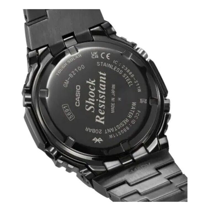 Casio G-Shock Tough Solar Black Dial Full Metal Ion Plated Watch GMB2100BD-1A