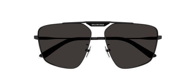 Balenciaga BB0246SA 001 Grey Square Men's Sunglasses