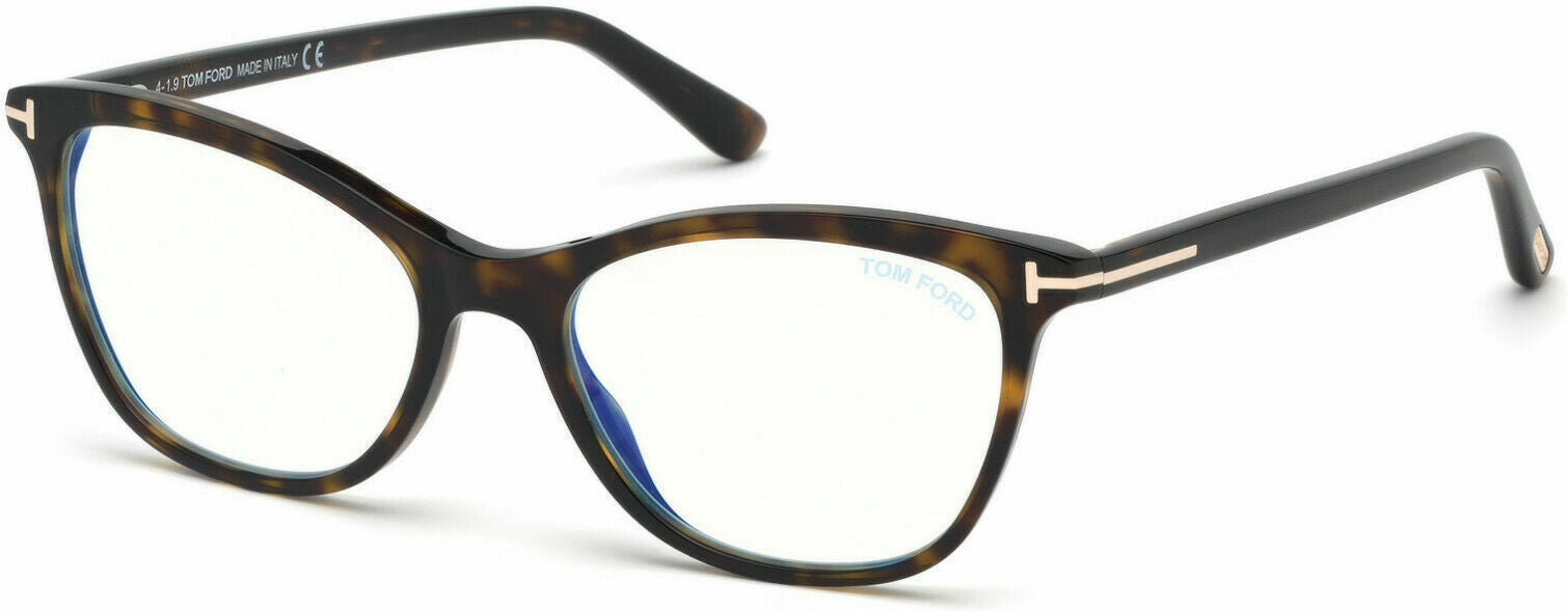 Tom Ford FT 5636 B 052 Shiny Dark Havana Rose Gold Eyeglasses