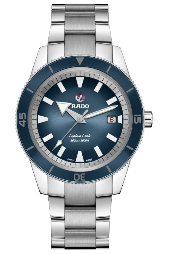 Rado Captain Cook Automatic 42mm Blue Dial Stainless Steel Bracelet Men's Watch R32105203