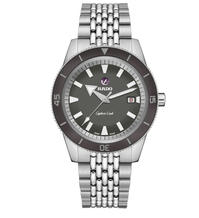 Rado Captain Cook Automatic Grey Dial Stainless Steel Case 42mm Men's Watch R32505019