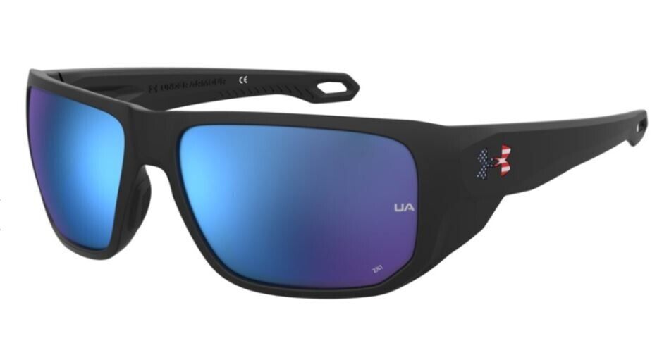 Under Armour  UA Attack 2 0SDK/W1 Black/Blue Mirrored Men's Sunglasses