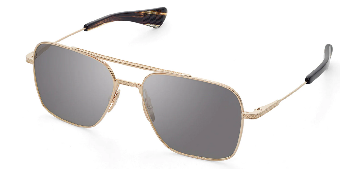 DITA FLIGHT SEVEN DTS111-57-02-Z Gold/Brown Soft Square Men's Sunglasses