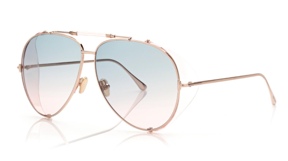 Tom Ford FT 0900 Jack-02 28P Rose Gold/Turquoise Pink Unisex Sunglasses