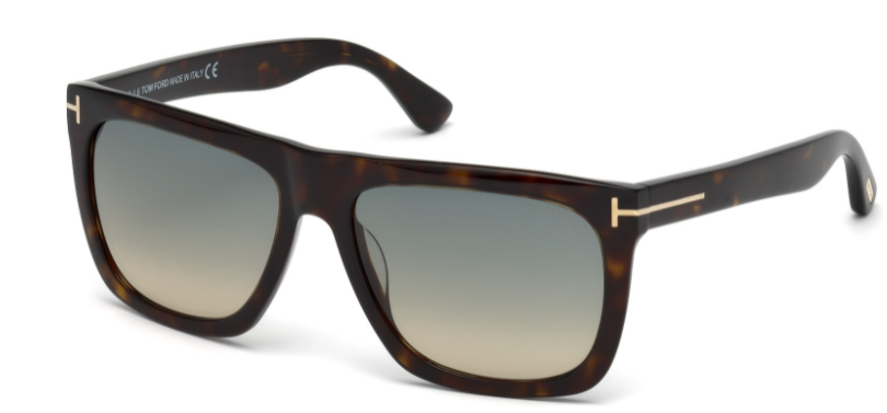 Tom Ford FT 0513 Morgan 52W Shiny Dark Havana / Turquoise Gradient Sunglasses