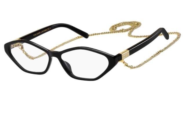 Marc-Jacobs MARC-498 0807/00 Black Geometric Women's Eyeglasses