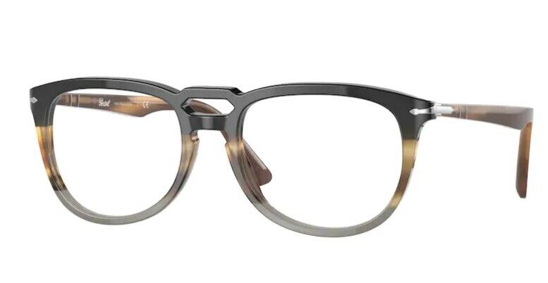 Persol 0PO3278V 1135 Black/Striped Grey/Brown Havana/ Silver Unisex Eyeglasses