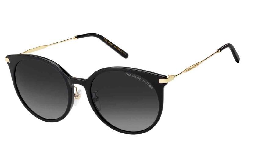 Marc Jacobs MARC-552/S 02M2/9O Black-Gold/Grey Gradient Oval Women's Sunglasses