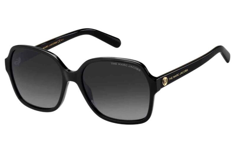 Marc Jacobs MARC-526/S 0807/9O Black/Grey Gradient Square Women's Sunglasses