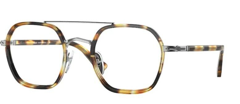 Persol 0PO2480V 1106 Striped Honey/ Gunmetal Irregular Unisex Eyeglasses