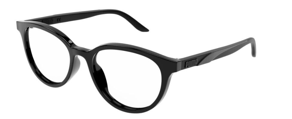 Puma PU0346O 001 Black-Black Round Full-Rim Women's Eyeglasses