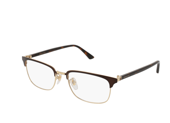 Gucci GG01310 002 Havana /Brown Square  Men's Eyeglasses