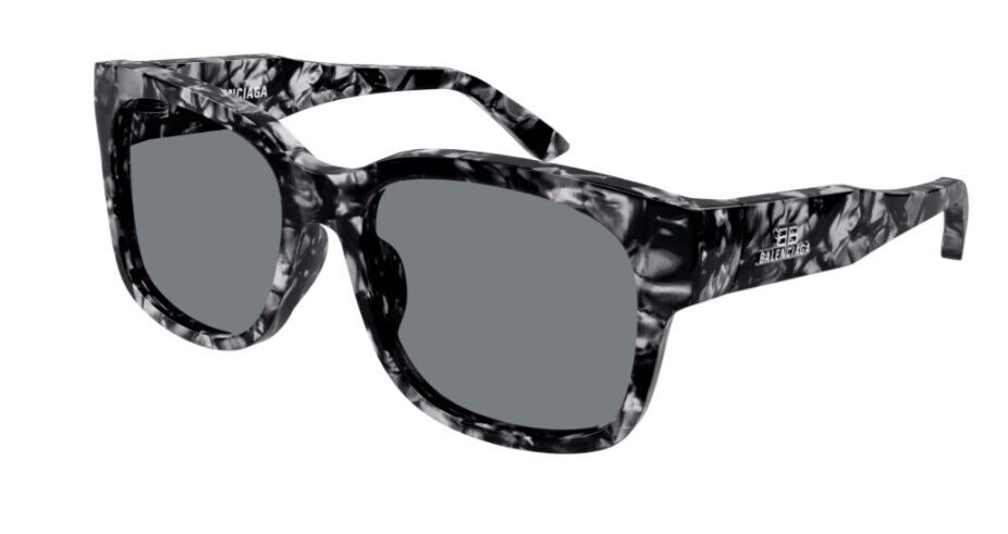 Balenciaga BB0212S 004 Grey/grey Square Full-Rim Unisex Sunglasses