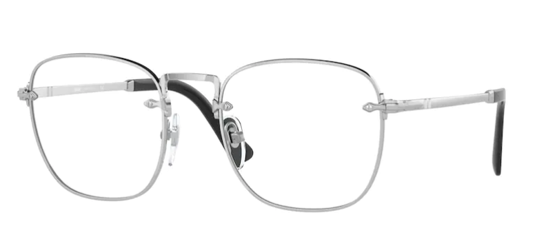 Persol 0PO2490V 518 Silver/Black Unisex Eyeglasses