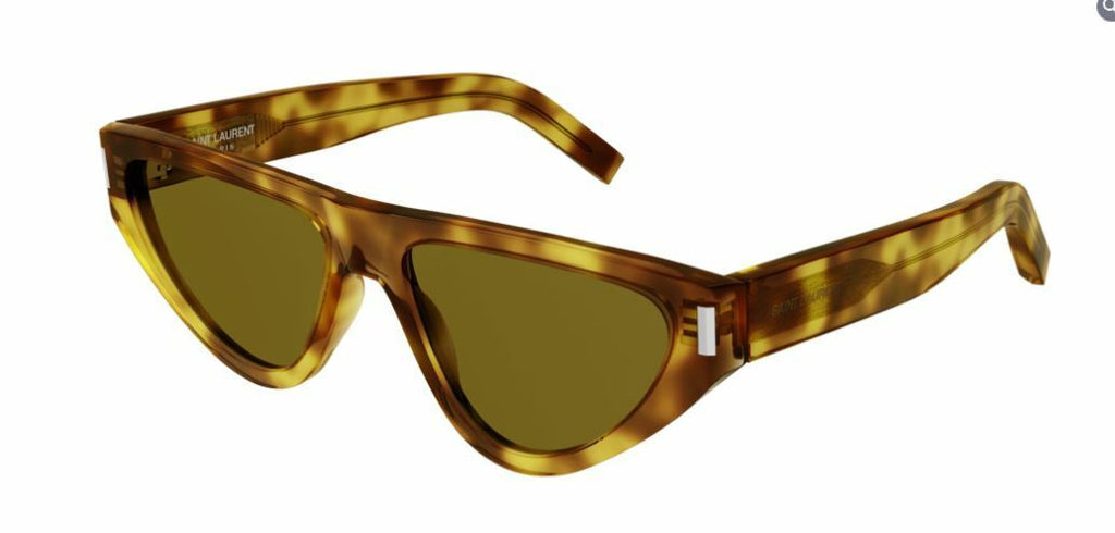 Saint Laurent SL468 Womens Plastic Sunglass 005 Havana 55-16 Italy w Case - Flaw Saint Laurent Cat Eye Brown Sunglasses for Women for sale | eBay main image 3