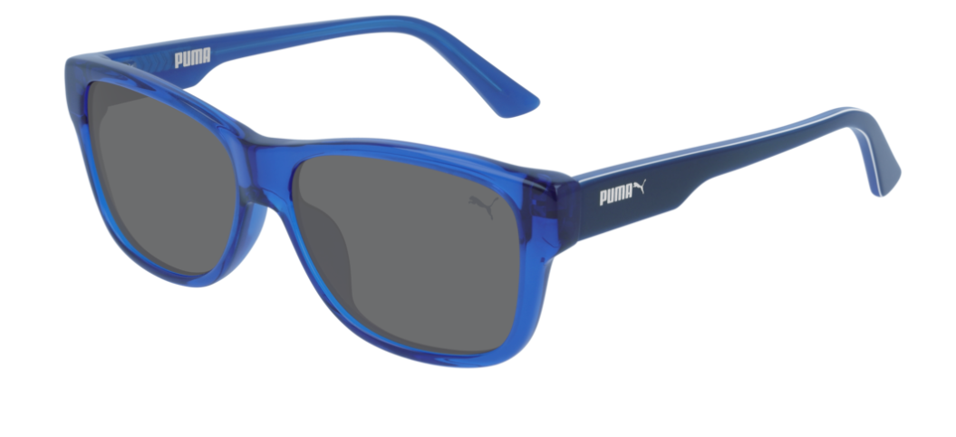 Puma PJ 0004S 011 Blue/Smoke Rectangle Kids Unisex Sunglasses