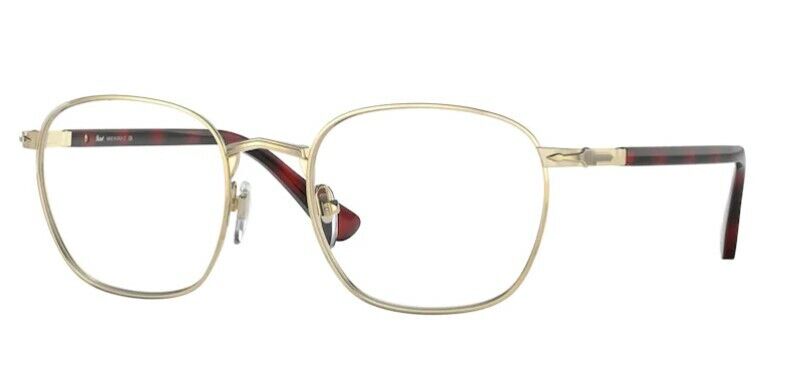 Persol 0PO2476V 515  Gold/ Red Striped Square Unisex Eyeglasses