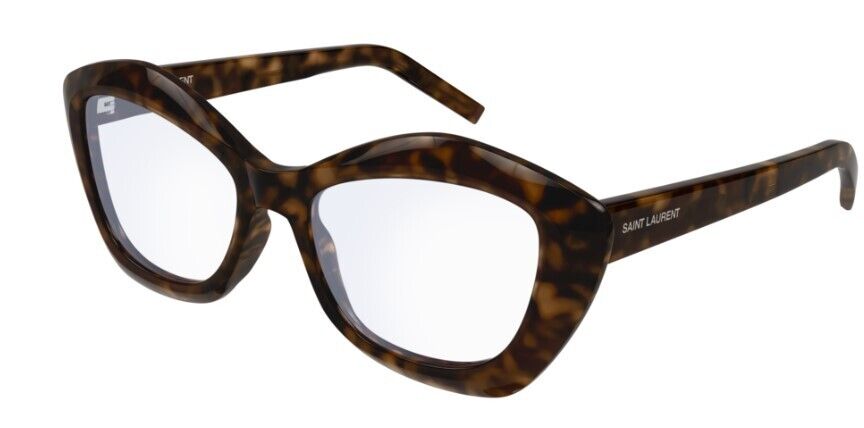 Saint Laurent SL 68 OPT 002 Havana Cat-Eye Full-Rim Women's Eyeglasses