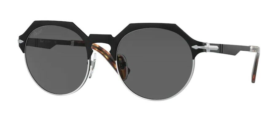 Persol 0PO 2488S 1118B1 Black Demishiny Silver/Dark Grey Sunglasses