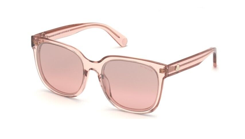 Moncler Biobeam ML0198 72Z Shiny transparent/Pink lenses Women's Sunglasses